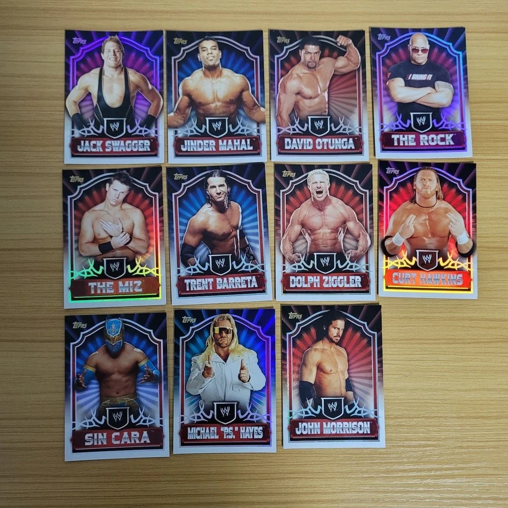 2011 Topps WWE Wrestling Cards Lot Bundle Punk Undertaker Bella Twins Foil Set